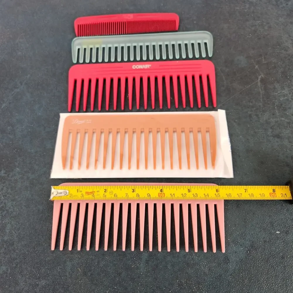 Lot of 5 Plastic Combs Diane Conair Goody Hair Tools